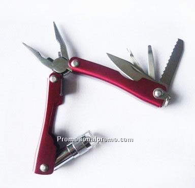 Multi function pliers with LED flash light