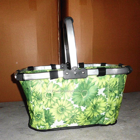 Nylon oxford folding shopping basket