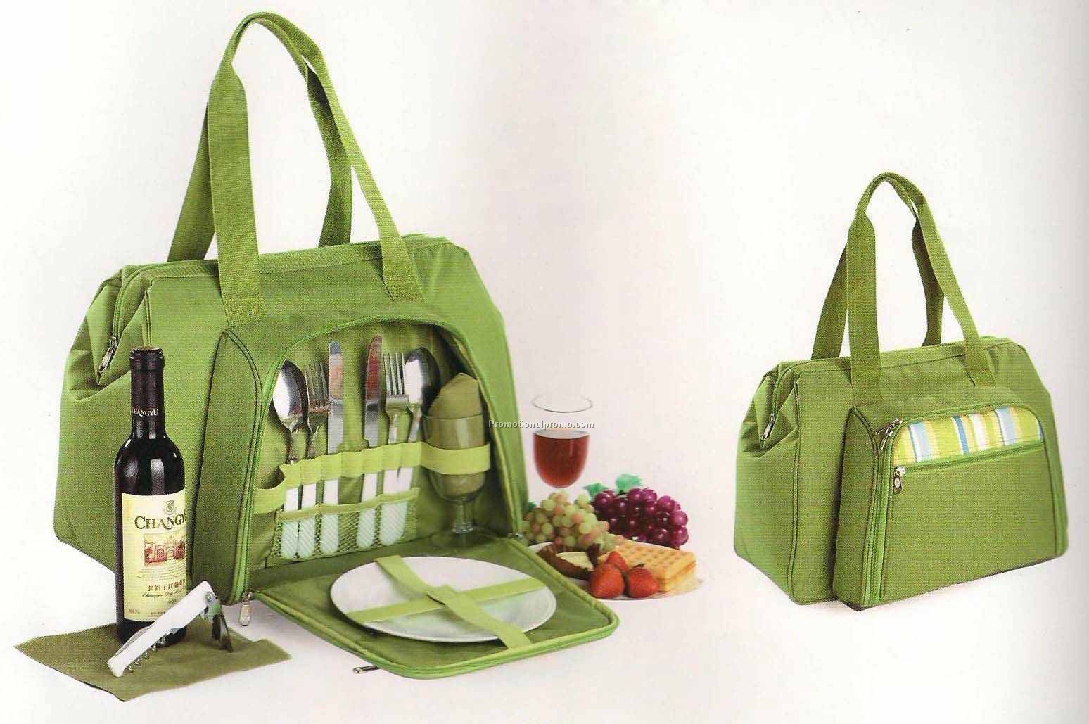 Picnic Basket Cooler Tote For Two