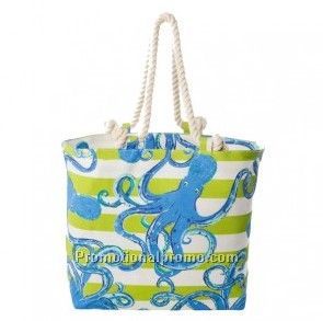 Nautical Tote Bag Cotton, Octopus