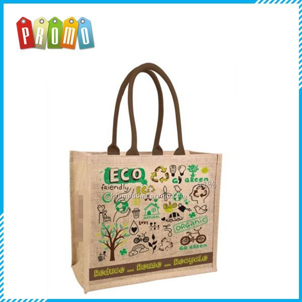 100% Jute bag with PP lamination lining