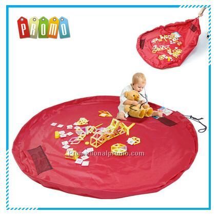 Wholesale portable toy storage mat for children, toy organizer bag quick pouch