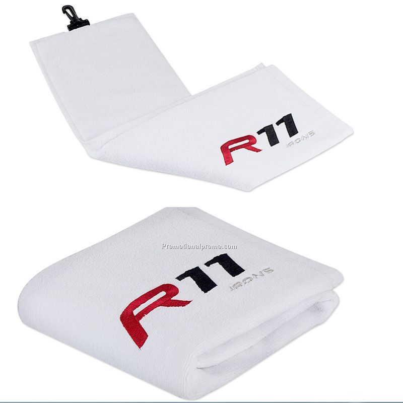 Embroidered Golf Towel with hook for promotional gifts