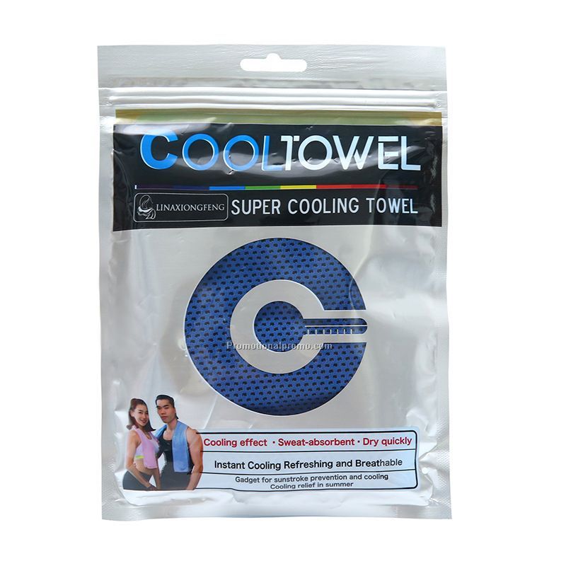 Stocked towel 100% microfiber with cooling function