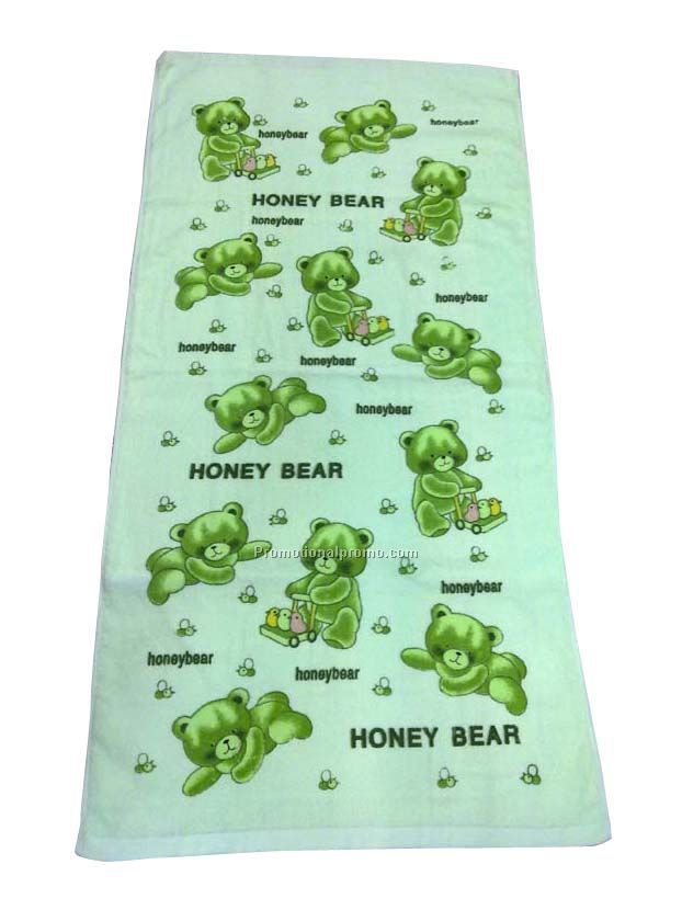 kid's bath towel with cartoon picture