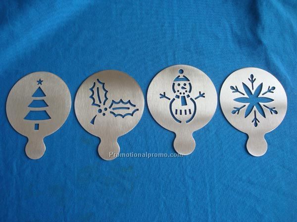Stainless Steel Coffee Stencils, Customized Shaped Stencils