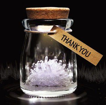 Creative growing crystal with light