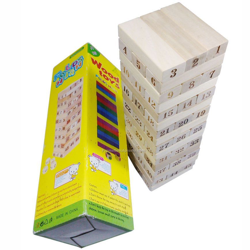 Educational Wooden Jenga Game Set