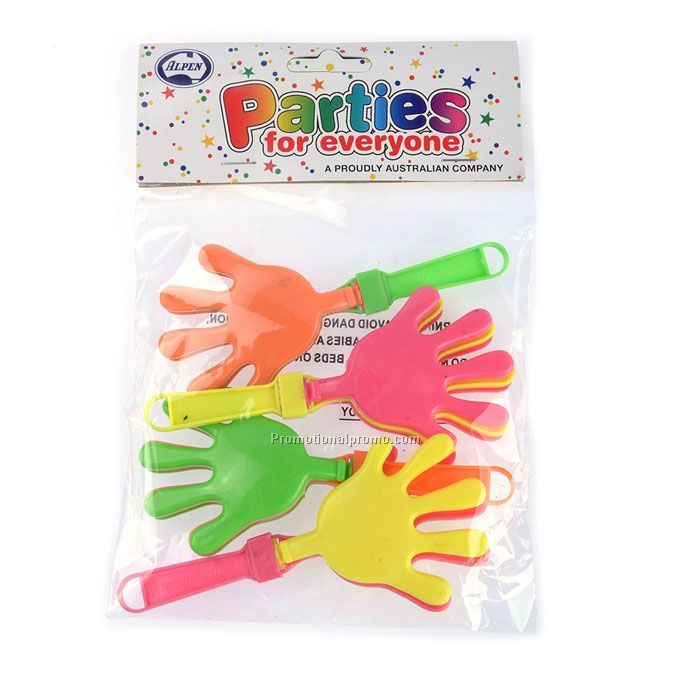 Plastic party small size hand cheering clapper set noise maker