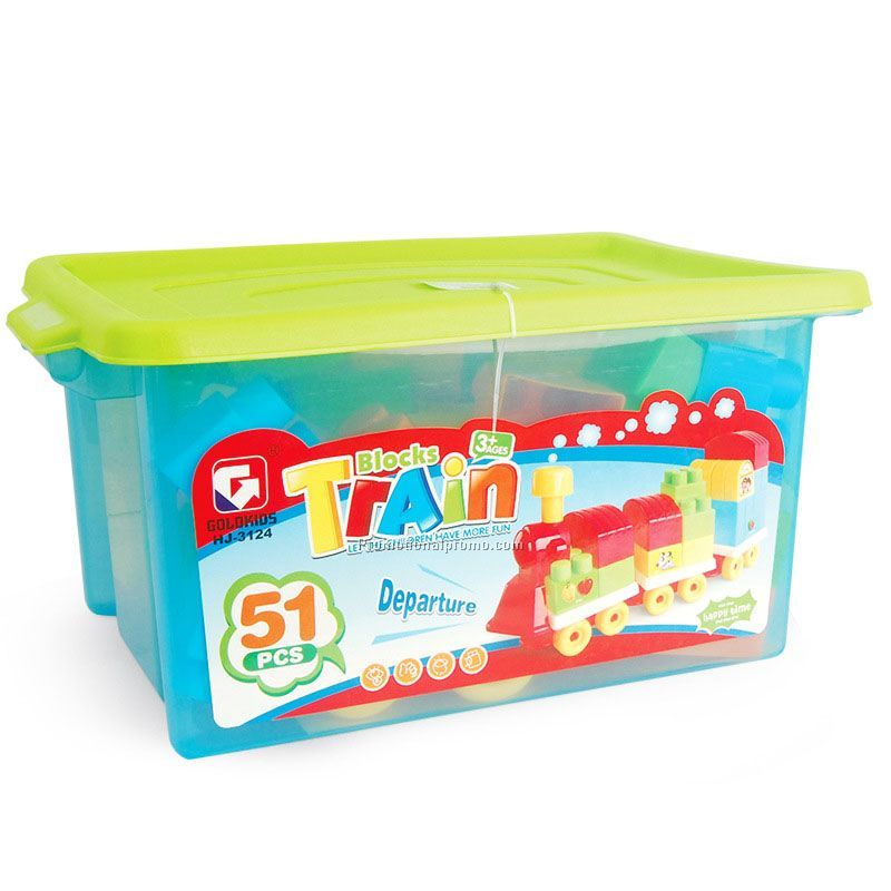 Promotional 51 Pieces Eco-friendly Kids Blocks Toy