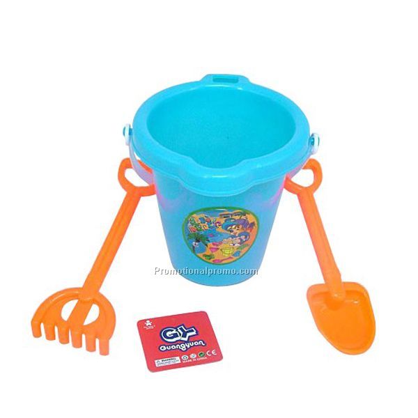 Small Colorful Beach bucket with Shovel set