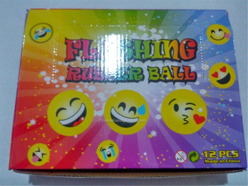 LED Flashing Ball in display box, Rubber Flashing Bouncing Ball