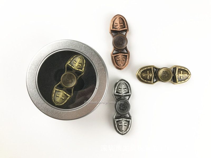 Cross metal hand spinner