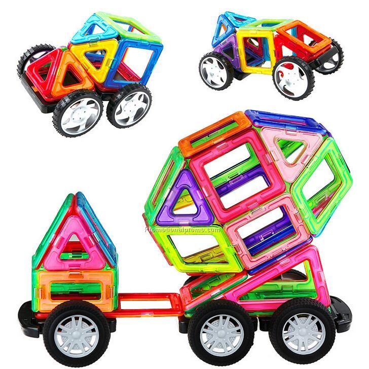 Mini 64PCS Magnetic Designer Construction Building Blocks Kids Toys Educational Plastic Bricks