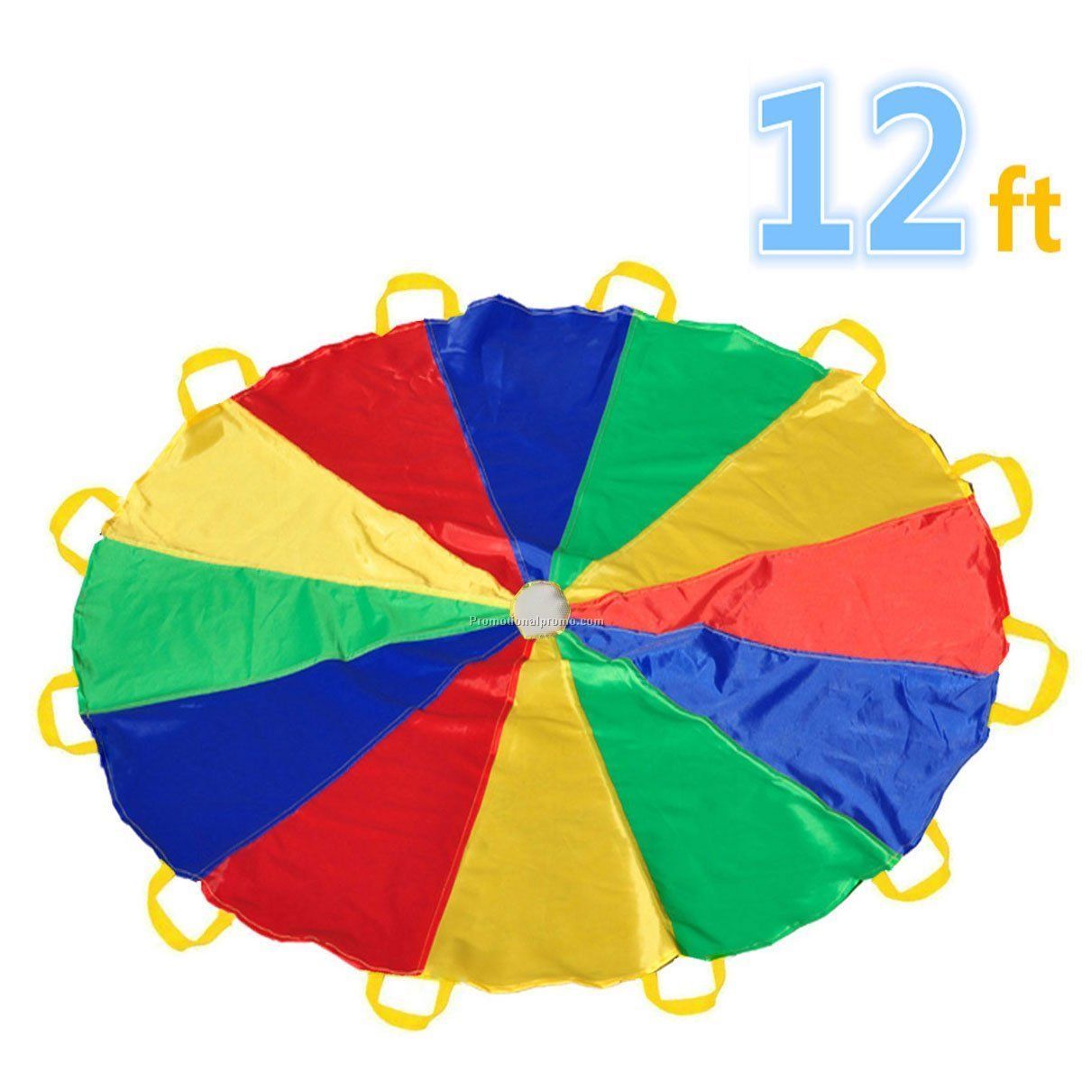 Parachute 12 Foot for Kids with 12 Handles Play Parachute for 8 12 Kids Tent Cooperative Games Birthday Gift