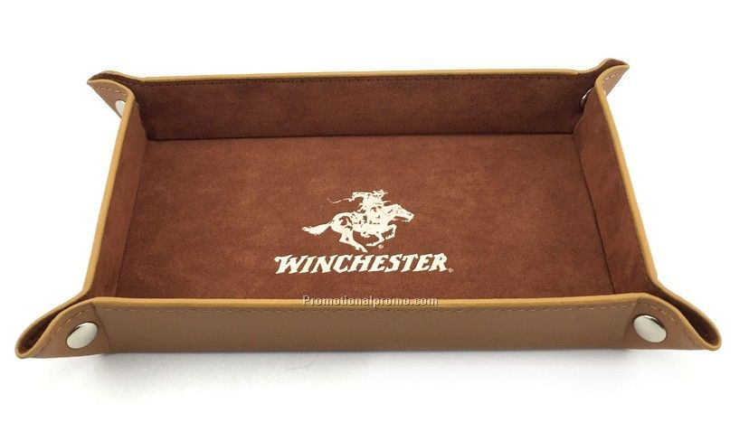Luxury promotional gift cowleather stash tray