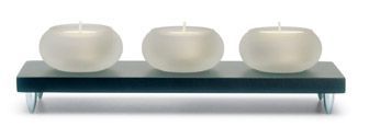 Trio glass candleholder