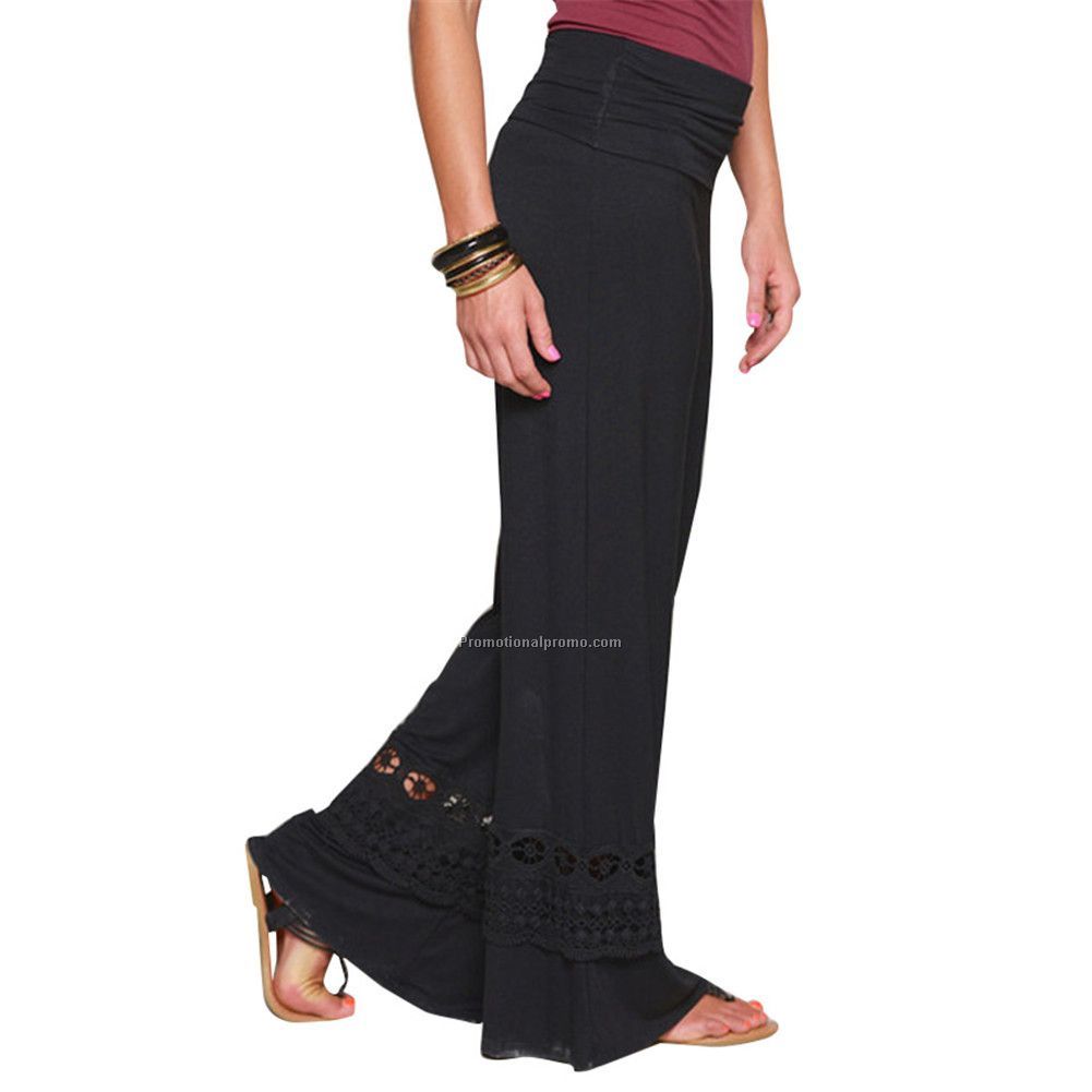 Hot sale wide-legged lace pants trousers