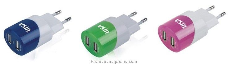 Dual USB Travel Charger for iPad/iPhone