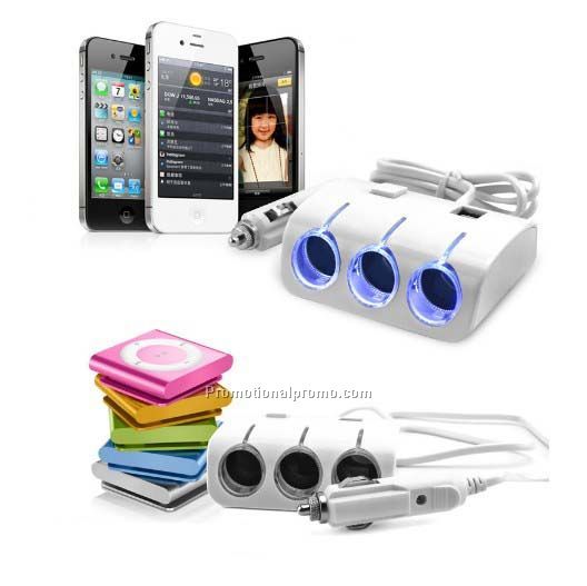 Multifunction univeral USB car charger, car cigaratte lighter, car power adapter