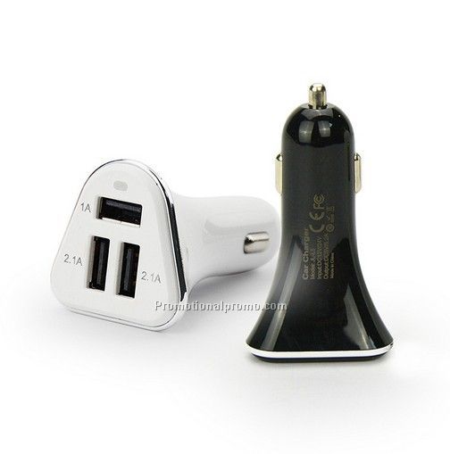 3 Ports USB car charger, oem logo