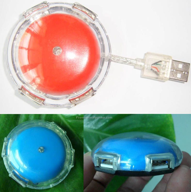 Multi colors Flying saucer shaped 4 port USB Hub