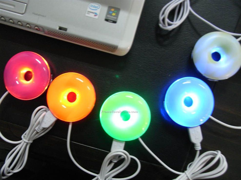 Multi colors round shaped 4 port USB Hub