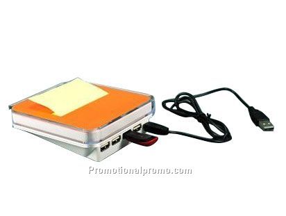 USB HUB with memo pad