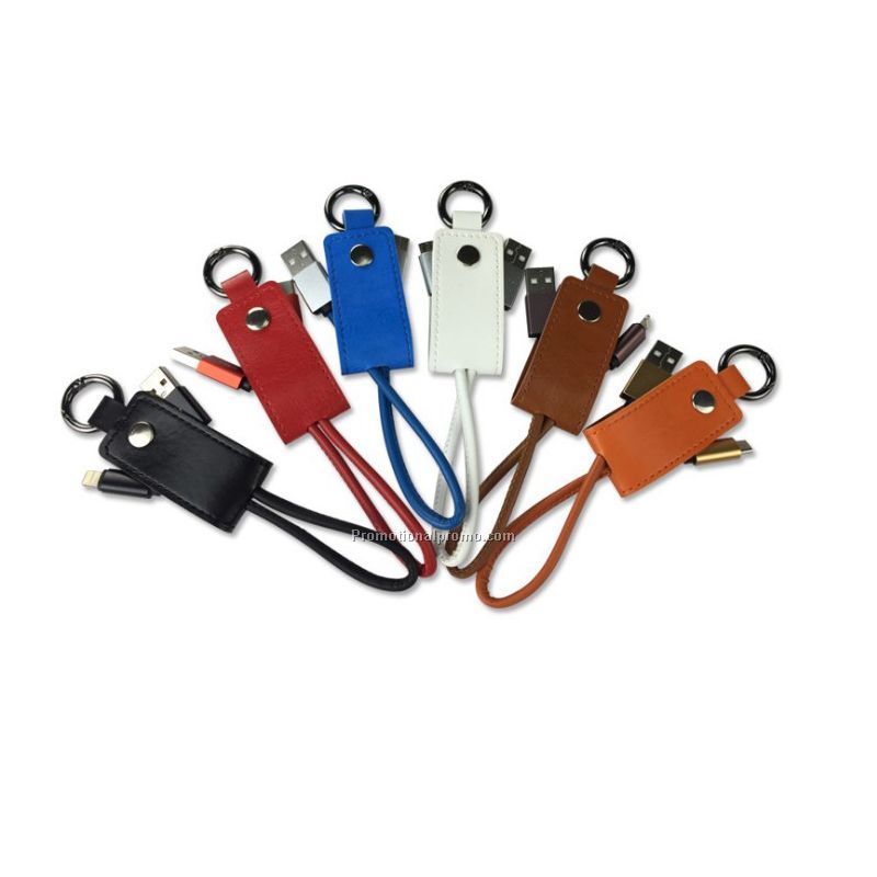2 in 1 cable keyring with customized logo