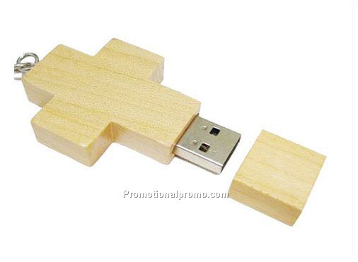 Hot Wooden crosses USB drive