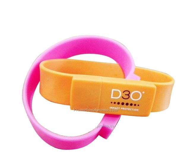 USB flash drive silicone bracelet