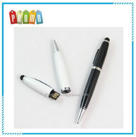 Wholesale metal u disk pen touch pen stylus USB flash drive u disk pen