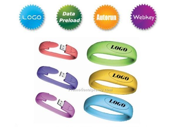 Silicon Bracelet USB Flash Memory Stick