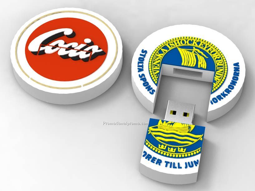 PVC round shape USB memory stick