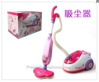 Girls play house cleaner