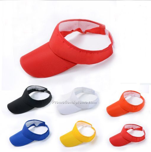Custom Sports Visor Cap Cotton Twill Sports Visor Adult Size Adjustable Sports Visor