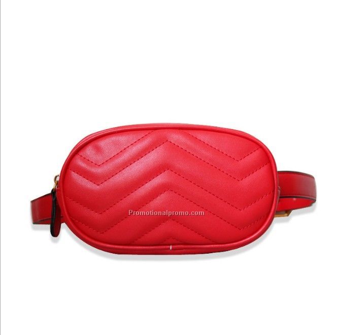 High Quality Red PU waist bag on stock for sale