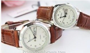 Leather Strap Watch for Lover's