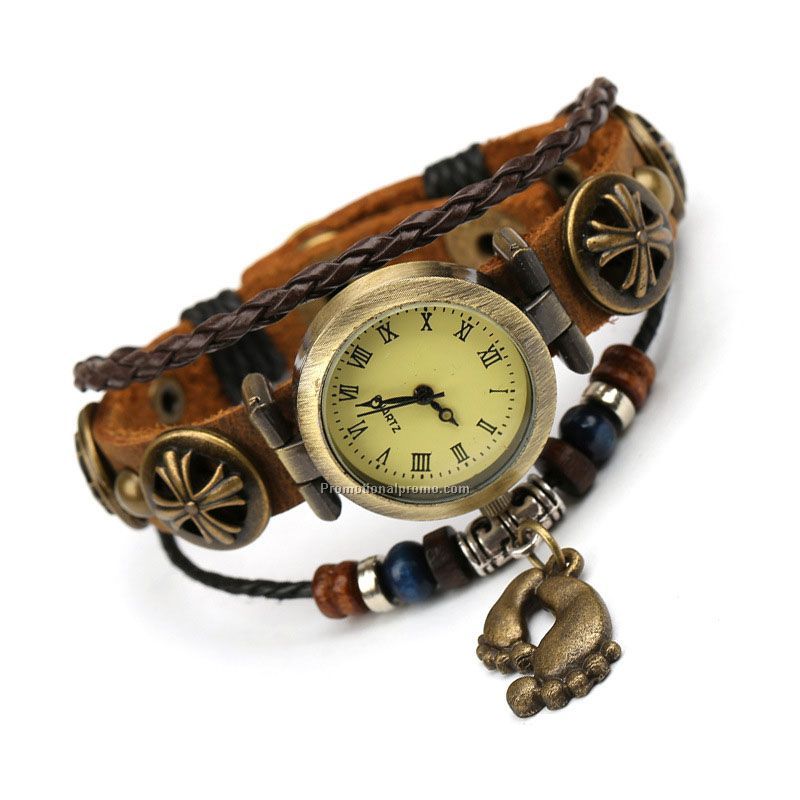 Hot Sale Genuine Cow Leather Classic Bracelet Watch
