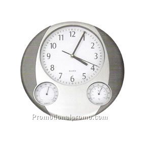 Weather station wall clock