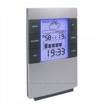 Atomic Weather Station Clock with Indoor/ Outdoor Thermometer