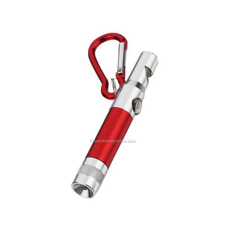 Carabiner with flashlight