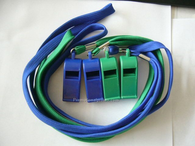 Whistle with lanyard