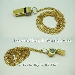 Whistle Compass with Brass Chain (LASER)