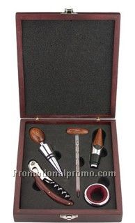 5 pcs Wine set in wooden gift box