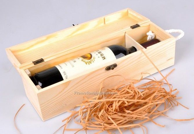 Single wine wooden box