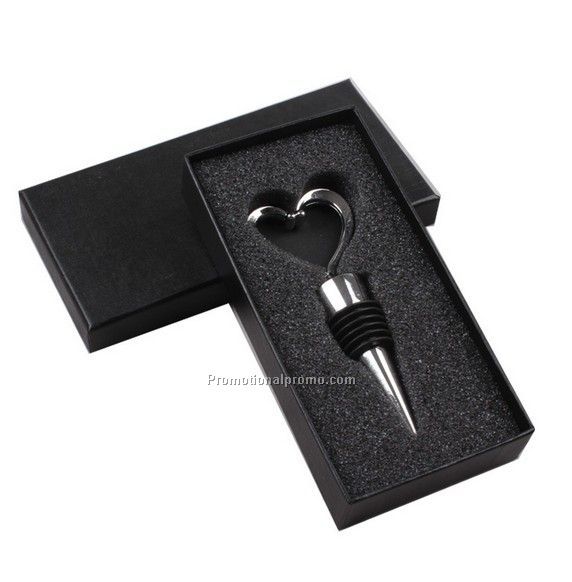 Heart shaped stainless steel wine opener tool set