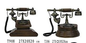 wooden telephone decoration