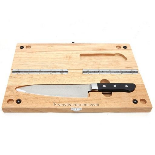 Foldable wood cutting board set