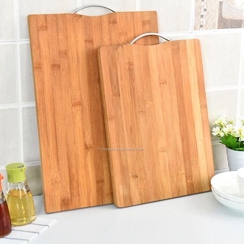 New thick antibacterial chopping rectangular natural bamboo board with hook